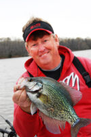 Whitey Outlaw says wintertime crappie are prespawn, so often you’ll catch some of the biggest crappie of the year, just before the water starts warming up for spring.