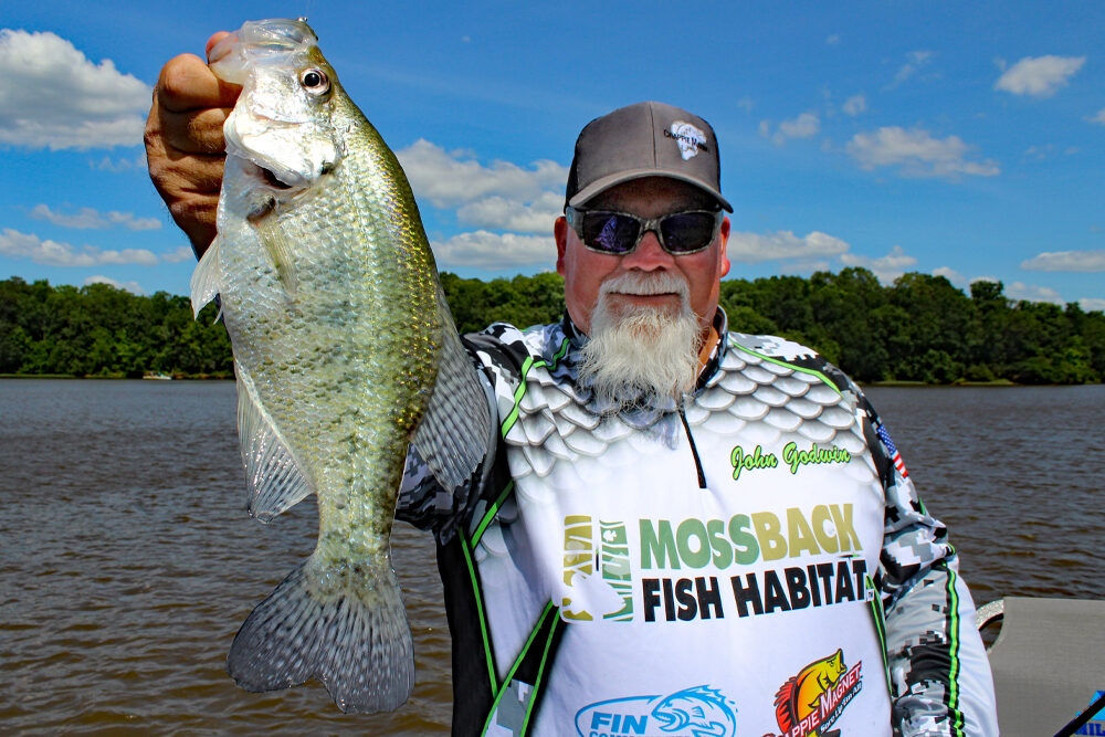 John Godwin gained his initial fame on the TV Show, Duck Dynasty. But now he is perhaps better known as an expert crappie angler. (Photo: Richard Simms, CrappieNOW Editor)