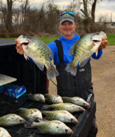 Brad Chappell shows off some big crappie from Eagle Lake in Mississippi. (Photo courtesy Brad Chappell)