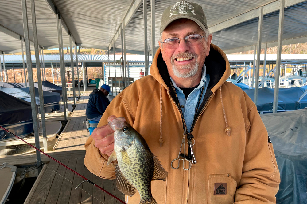 Check under dock for crappies in fall
