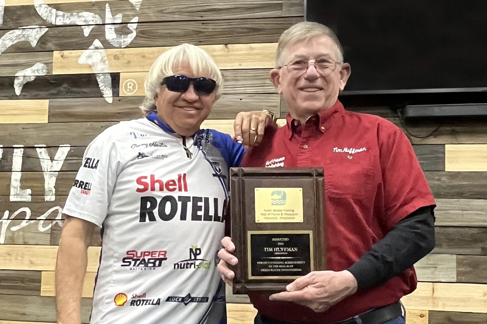 Huffman Officially Inducted into Fresh Water Fishing Hall of Fame