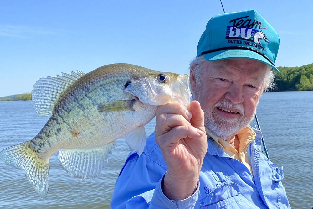 Some northern lakes or farm ponds a 3-year-old crappie may be only 9-inches long. But this white crappie author Steve McCadams caught in Tennessee’s Kentucky Lake is likely 4 or 5 years old.
