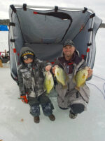 Glasgow can’t get enough crappie fishing during three seasons of the year so he hunts them on hardwater, too. 