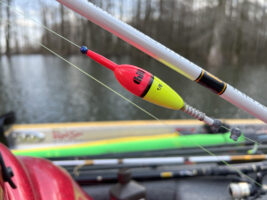 A bobber stop, bead, slip cork, split shot and minnow hook creates a deadly rig for placing a minnow in a crappie’s home and leaving it in front of its face. (Photo: Tim Huffman)