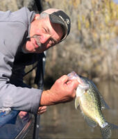 Tim Bye was a happy man after the day’s crappie bite finally turned on. 