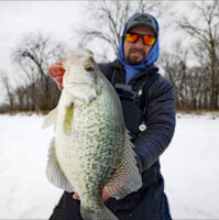 Adam Griffith with Griffith Outdoors loves to guide for Minnesota crappie year-round. But he especially prefers searching for, and finding, trophy-sized slabs under the ice. (Contributed Photo)