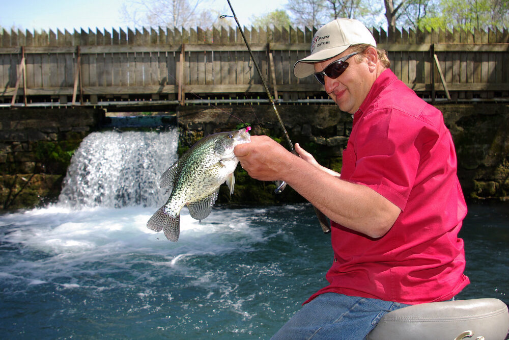 Finding areas with flowing water can lead summer crappie fishermen to a mother lode of slabs this season. (Photo: Keith Sutton)