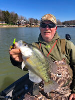 CrappieNOW Editor and crappie fishing guide, Capt. Richard Simms, has long been a huge fan of Fin Spins when longline trolling for pre-spawn crappie. (Photo: Ed McCoy)