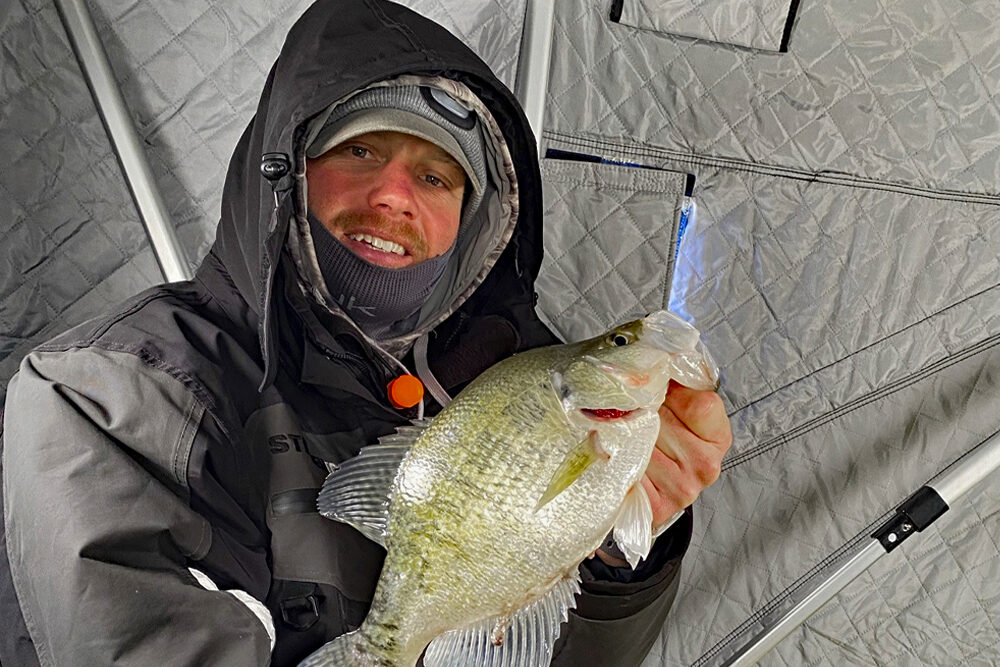 Dustin Hobbs knows that the cold of winter can be a great time to catch big crappies in Kansas. (Contributed Photo)