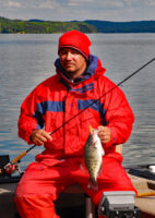 Brad Whitehead says, “I like to fish deep, clear water for crappie in winter months