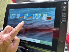Several preset combo screen options are available for quick, easy access for anglers. But with most units, an angler can create their own customized combo screens. (Photo by Brad Wiegmann)