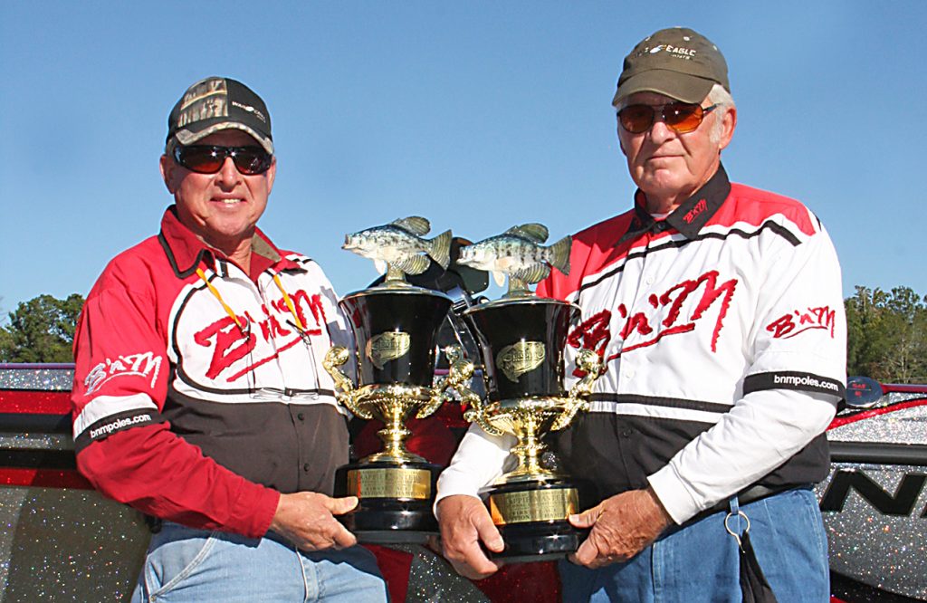 Roger and Bill Gant with their 2011 Crappie Masters Classic Championship trophies