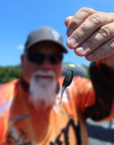 Godwin says he almost always uses a loop knot in attaching his lures to the line because the loop knots allow for more freedom of movement, making the lure look more natural. (Photo: Richard Simms)