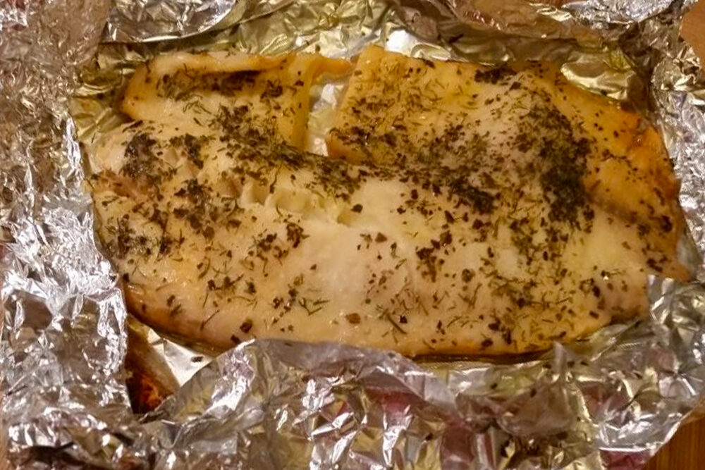 crappie fillets with Italian Dressing for Fish-n-Foil