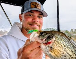 Capt. Jake Futia who guides for crappie on Lake Wylie used the Green Crappie Jig to nab this nice slab.