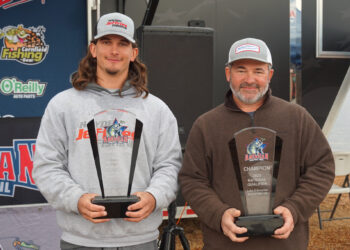 The top team on the professional crappie circuit these days, Hayden and Dan Jeffries - fishing under the ACT circuit’s new “Catch, Weigh and Release” format - seem to be unbeatable so far. (ACT Photo)