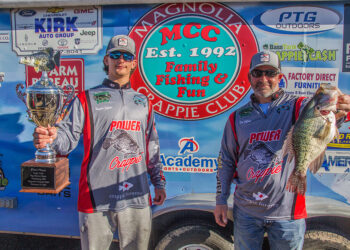 There is no shortage of photos showing Hayden Jeffries and his Dad, Dan, holding first place trophies in crappie tournaments.