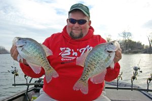 Reelfoot Lake crappie guide Billy Blakley recommends slowing your retrieve and downsizing your bait for postspawn crappie. (photo by Keith Sutton)