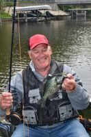 The author with a spring crappie caught “on the fly.”