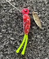 This Candy Apple color pattern Crappie Shad, had just caught it's 350th crappie, with a willow leaf spinner, and kept on producing even after this photo was taken. (Photo: Dusty Keener, D&K Guide Service, Lake Eufaula, Oklahoma)