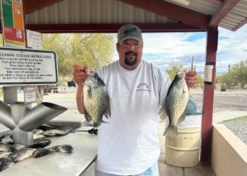Dropping a 1/8-ounce jig in front of a desert reservoir slab crappie has been a specialty of Randy Howton. His love for crappie fishing and taking others out started after the passing of his father and many hours dedicated to perfecting his skills with live imaging sonar.