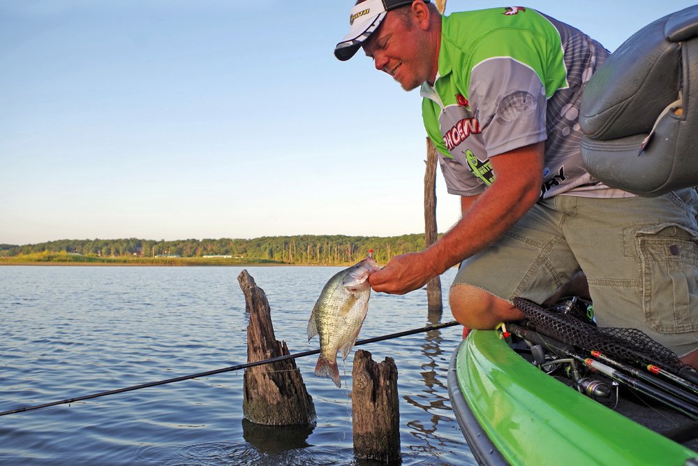 Visible stumps are hotspots that should never be ignored by a crappie angler any time of year. But not all stumps are created equal. You may have to fish a bunch of different stumps to find the one that for some reason, holds fish.