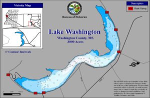 Lake Washington, a 3,000-acre oxbow lake, has a relatively small section of deep water – an area crappie might need to take refuge in times of extreme environmental conditions. And if that small area becomes compromised it can potentially have a dramatic impact on the lake’s crappie population
