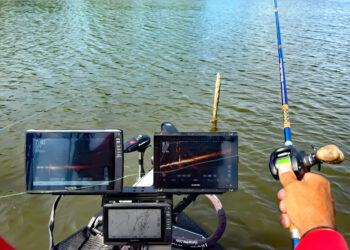 John Harrison has two live imaging sonar units on his bow