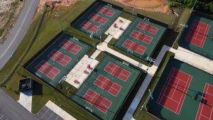 Whether it is a visiting tournament, or a quick outing for locals, tennis and pickleball courts await enthusiasts. (Photo by CrappieNOW Staff)