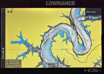 Contour lines and shading are available with most fishfinders purchased today.