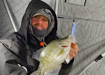 Dustin Hobbs knows that the cold of winter can be a great time to catch big crappies in Kansas. (Contributed Photo)