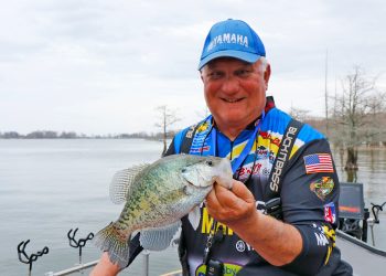Dan Dannenmueller said electronics are great tools, but a fisherman can also catch fish the old fashioned way. Minnows are an important part of the combination when fishing slowly. (Photo: Tim Huffman) Breaking the rules for more crappie