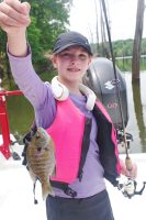 Wren Paisley Weldon caught this bluegill while visiting Jackson Lake Island with family members. Kids love the area’s fun activities, everything from fishing and camping to petting the island’s many goats.