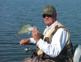 Those winter days when you have to wear sunglasses and remove an outer layer of clothes can be the best for shallow water cold weather crappie.